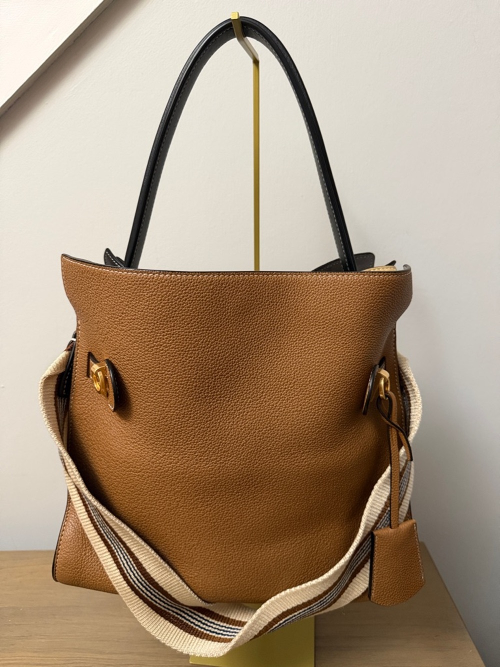 Tory Burch Lee Radziwill Leather and Suede Double bag - Picture 4 of 12